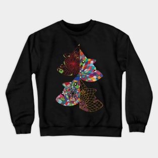 colorful geometric shapes of face Crewneck Sweatshirt